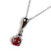 Silver And Coral Ladybird Necklace