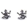 Silver Frog Stud Earrings