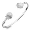 Sterling Silver Bangle with Shell Detail