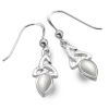 Silver Celtic Earrings with Mother of Pearl - June