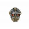 Silver And Gold Plated Gents Skull Ring