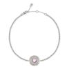 Radley Sterling Silver Pink Love Heart Bracelet (RYJ3079)