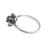 18ct White Gold Vintage Sapphire Old Cut Diamond Cluster Ring