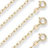 9ct Carat Gold Belcher Chain Faceted