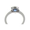18ct White Gold Natural Spinel Diamond Halo Ring