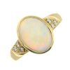 14ct Yellow Gold Vintage Opal Diamond Ring
