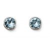 March Birthstone Stud Earrings With Swarovski Crystal