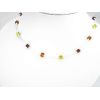 Amber etc Cube Silver Choker Necklace with Baltic Amber