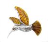 Small Couture Silver Kingfisher Brooch