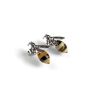 Silver Amber Hornet/Bee Stud Earrings