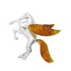 Pegasus Silver and Amber Pendant
