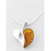 Silver and Amber Heart Necklace