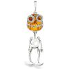 Boo! Halloween Silver Pendant with Amber