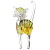 Large Sterling Silver and Amber Cat with Stripes