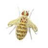 9 Carat Gold Plated Silver Bee Pendant with Baltic Amber