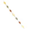Silver Bracelet with Marquise Shaped Multicolour Amber