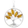 Silver Tree of Life Pendant with Amber Pendant