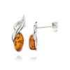 Sterling Silver Earrings with Amber