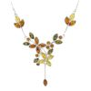 Silver and Amber Cluster Necklace (AMB0333)