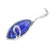 Silver Pendant with Marquise Shape Purple Opal