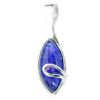 Silver Pendant with Marquise Shape Purple Opal