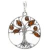 BoHo Silver Tree Of Life with Amber