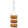 Silver and Amber Heavy Weights Pendant
