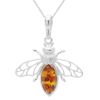 Silver and Amber Bee Pendant