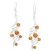Silver Earrings with Amber (AMB0669)