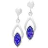 Celtic Earrings with Purple Opal