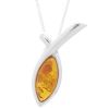Silver Pendant with Baltic Amber