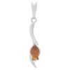 Silver Lily Pendant with Amber