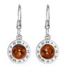 Silver Earrings with Amber (AMB0946)