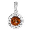 Silver Pendant with Amber (AMB0947)