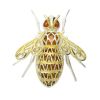 9 Carat Gold Plated Silver Bee Pendant with Baltic Amber