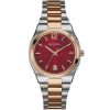 Bulova Classic Red Dial Ladies Two Tone Watch (98M119)