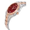 Bulova Classic Red Dial Ladies Two Tone Watch (98M119)