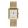Henry London Ladies Gold Plated Square Milanese Bracelet Watch (HL26-QM-0266)