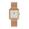 Henry London Ladies Rose Gold Plated Square Milanese Bracelet Watch (HL26-QM-0264)