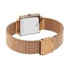 Henry London Ladies Rose Gold Plated Square Milanese Bracelet Watch (HL26-QM-0264)