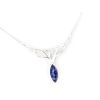 Contemporary Silver Necklace with Purple Opal