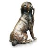 Labrador with Lead Bronze Miniature Figure