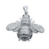Sterling Silver Cubic Zirconia Large Bee Pendant