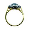18ct Gold Natural Blue Zircon Diamond Cluster Ring