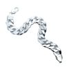 9 Inch Silver Heavy Curb Bracelet