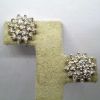 9ct Yellow Gold Multi Stone Diamond Cluster Earrings 1.00ct