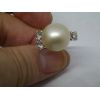 900 Platinum Pearl and Diamond Fancy Ring