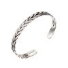 Fred Bennett Plaited Cuff Bangle in Sterling Silver (B5115)